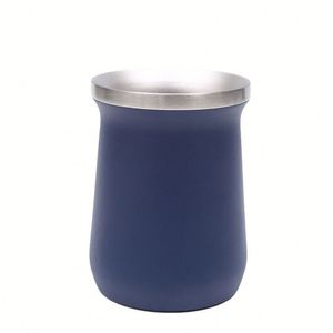 Vaso de Acero Inoxidable Curvo de 8oz para Yerba Mate, Recubrimiento en Polvo Colorido, Vaso Promocional Premium - Product Image 1