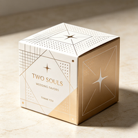 Boîte à dragées personnalisée imprimée numériquement « Deux âmes » – Production en 72h – Emballage en carton recyclable pour bonbons