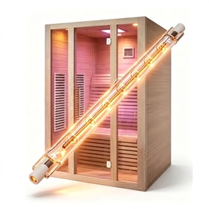 Lampe chauffante infrarouge <span class=keywords><strong>halogène</strong></span> 285 mm 300 W, élément chauffant en verre de quartz, <span class=keywords><strong>tube</strong></span> infrarouge à ondes courtes pour sauna domestique - Product Image 4