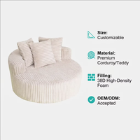 Canapé Modulable Créatif Monoplace en Tissu Compressé - Sectionnel en Mousse Haute Densité pour Petits Appartements & Dortoirs - Expédition Facile