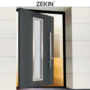ZEKIN <strong>DOOR</strong> Luxury Modern Entry Aluminum Pivot <strong>Door</strong> <strong>Stainless</strong> <strong>Steel</strong> Design Anti-Theft Exterior Security Front Pivot <strong>Door</strong> - Product Image 3
