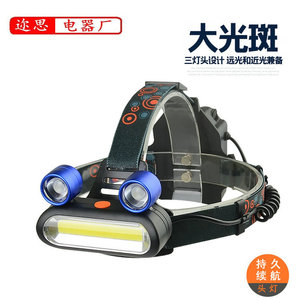ไฟหน้าแบบ COB 2x18650 ชาร์จไฟได้ผ่าน USB สำหรับใช้งานกลางแจ้งและไฟฉุกเฉิน - Product Image 4
