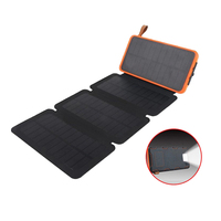 Batterie externe solaire 100% rechargeable par l'énergie solaire, étanche, 10000mAh, pliable, charge rapide, double USB, affichage LED, Micro USB pour téléphone