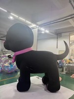 Costume de mascotte chien gonflable personnalisé pour usine, décorations imperméables, dessin animé, durable, installation facile, ventilateur intégré