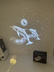 USB Mini Projector Night <b>Light</b> Modern Minimalist Design White Bedroom Atmosphere <b>Light</b> - Product Image 1