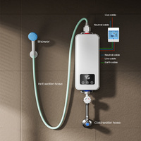 Mini chauffe-eau électrique instantané intelligent à économie d'énergie 5,5 kW pour salle de bain et cuisine, à installer sous l'évier de lavage des mains