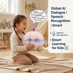 Peluche <span class=keywords><strong>de</strong></span> Felpa Rosa Coral, Compañero Inteligente con IA que Habla en Más <span class=keywords><strong>de</strong></span> 60 Idiomas, para Mayores <span class=keywords><strong>de</strong></span> <span class=keywords><strong>8</strong></span> Años, Carga USB-C, Juguete Educativo <span class=keywords><strong>de</strong></span> Bolsillo, OEM - Product Image 3