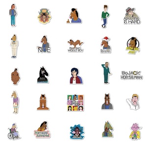 50 Pezzi Adesivi PVC BoJack Horseman, Cartone Animato Americano, Graffiti Cavallo, per Bambini, Bottiglie, Skateboard, Valigie, Laptop, Anime - Product Image 6