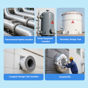 Rouleaux de couverture isolante thermique imperméable moderne pour applications de toiture et de canalisations, résistant au feu et aux hautes températures, en aérogel - Product Image 2