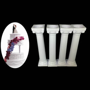 4 unids/set columna <span class=keywords><strong>romana</strong></span> blanca pilares griegos soporte para pasteles Fondant soporte molde decoración boda decoración herramientas para hornear - Product Image 4