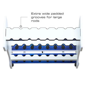 Personalizado dupla face rolamento pesca <span class=keywords><strong>Rod</strong></span> armazenamento <span class=keywords><strong>Rack</strong></span> removível pesca <span class=keywords><strong>Rod</strong></span> Display <span class=keywords><strong>Rack</strong></span> com 16 PCS - Product Image 2