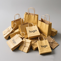 Sac d'emballage alimentaire en papier kraft biodégradable et écologique, avec poignée robuste, logo personnalisé pour les épiceries, les restaurants, les plats à emporter et la livraison