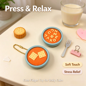FUSEJOY Dispositif de clics imprimé en 3D simulé, Porte-clés, Jouet de guérison, de relaxation et anti-stress après la repasation - Product Image 1