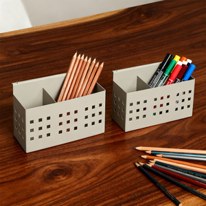 Revêtement en poudre d'estampage personnalisé métal acier <span class=keywords><strong>double</strong></span> porte-stylo triple porte-stylo pour écran de <span class=keywords><strong>bureau</strong></span> - Product Image 5