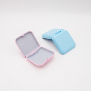 Square Magnetic Dental Case For Invisible Braces Retainer Dentures Light Blue <b>Compact</b> <b>Design</b> - Product Image 2