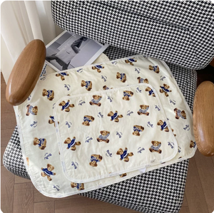 Tapis à langer portable pliable en coton biologique pour nouveau-né, matelas imperméable pour bébé, tapis de jeu - Product Image 2