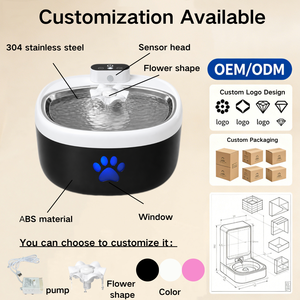 Bol à eau automatique flottant PP <span class=keywords><strong>pour</strong></span> chiens et chats, garde la muselière sèche, motif à pois, grande capacité |   Personnalisé - Product Image 6