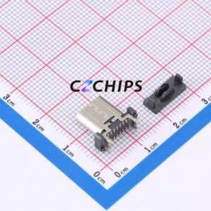 HC-TYPE-C-16P-LT01A USB Connector SMD Connector ( Connector Type: Type-C )( Gender: Female )( Mounting Type: Vertical Mount ) - Product Image 2