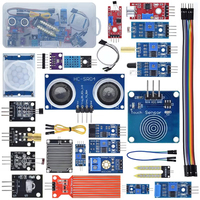 Kit Modul Sensor 22 in 1 untuk Pembelajaran Robot, Kit Pemula, Sensor Kelembaban Tanah, Mikrofon, Sensor Penginderaan Cahaya, Sensor Penghindar Rintangan