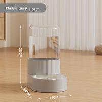 Fontaine à eau pour animaux de compagnie en plastique semi-automatique de 2,6 L pour chats et chiens, utilisation en intérieur, fournitures pour animaux de compagnie