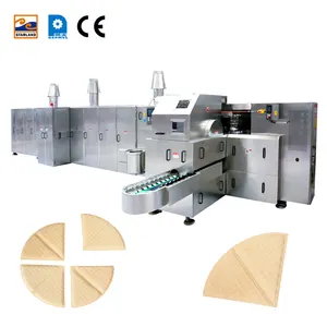 Durable fully automatic support after-sales service waffle roll machine production line provides Ice cream cone