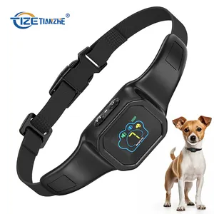 Tize New Products Color Screen Rechargeable Double Motor Anti Bark Device Dog Bark Collar For Dogs