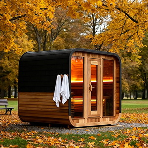 Sauna extérieur personnalisé en forme de cube pour le yoga et le bien-être, grand espace, cabane de <span class=keywords><strong>spa</strong></span> de jardin, sauna en bois de luxe - Product Image 3