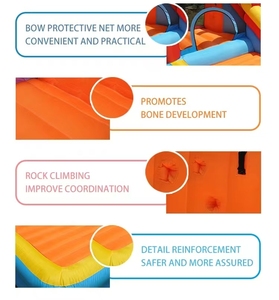 Castillo Inflable con Tobogán y Área de Escalada, Centro de Juegos Interior/Exterior para Niños de 3 a 12 Años, Superventas - Product Image 5