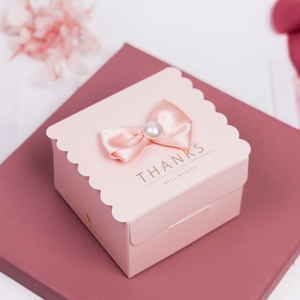 Vente en gros d'emballage de fournitures de mariage boîte cadeau de cadeaux de fête d'anniversaire boîte à bonbons de mariage en papier pliable vide rose - Product Image 5