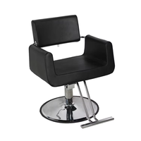 Chaise de salon de coiffure pivotante à 360 ° robuste Chaise de barbier en métal durable pour meubles de spa de beauté en plein air