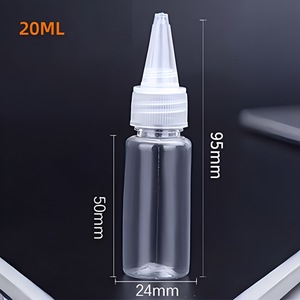 Semi Transparent PET Plastic Pointed Spout <b>Bottles</b> 10 100ml with Screw Cap Silk Screen Printed for Cosmetic Packaging - Product Image 4