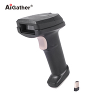 Escáner de Código de Barras Inalámbrico A-9528N de 2.4Ghz, Lector de Códigos QR 2D Inalámbrico USB, Escáner de Logística de Inventario