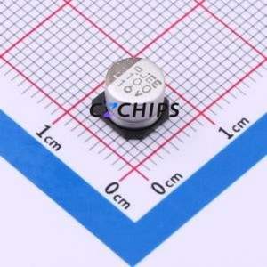 Condensateur électrolytique en aluminium SMD EMVE160ARA101MF55G, SMD, D6.3xL5.2mm 100uF 20% 16V 69mA-120Hz - Product Image 1