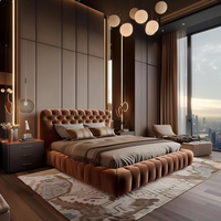 Ensemble de canapés de salon haut de gamme de designer, solution de mobilier de chambre sur mesure, tête de lit moelleuse de qualité supérieure pour projets de villas de luxe
