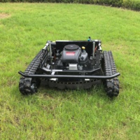 Tondeuse robot à chenilles télécommandée pour jardin, à essence, pour terrains en pente