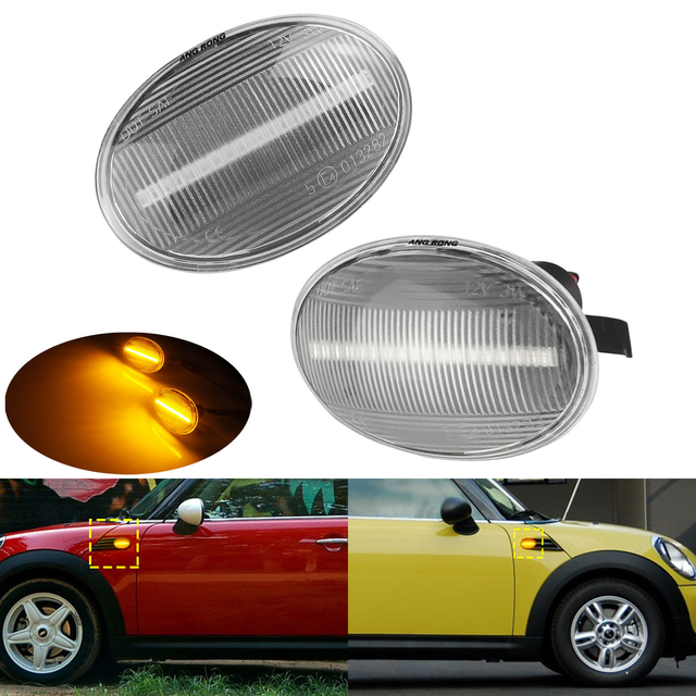 Black/clear Lens Amber Car Side Marker Lamp Led Turn signal Light 2751977 0217900 2751978 0217950 for BMW Mini Cooper 2007-2015