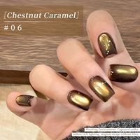 Vernis à ongles gel UV magnétique effet œil de chat, longue tenue, 10 ml, usage professionnel, avec logo personnalisé, couleur caramel châtaigne