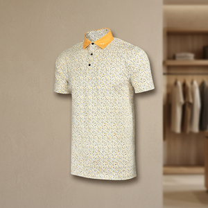 Uniforme pour homme en spandex, impression numérique personnalisée de haute qualité, logo tricoté, manches courtes, séchage rapide, boutons sur le devant, décontracté, sport, golf - Product Image 3