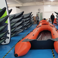 Bateau pneumatique durable de qualité supérieure fabriqué en Chine avec accessoires, vente chaude pour 4 à 6 personnes, bateau pneumatique noir