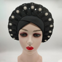 Sombrero musulmán con capa de espacio ajustable, AutoGele, africano, para fiesta de boda