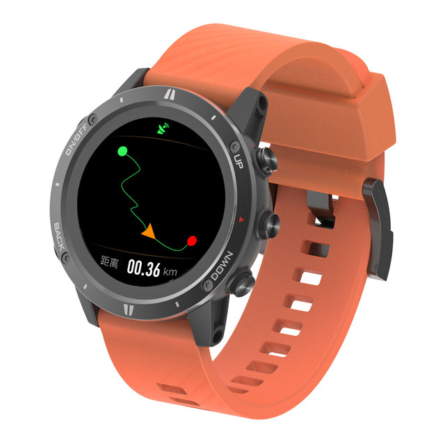 Sunroad Customized Stainless Steel Plastic GPS Sports Watch for Mountaineering Camping Running Pace Tracking for Men