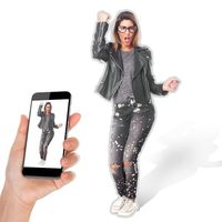 Standee personnalisé en carton écologique pliable et rotatif grand format – Cadeaux photo personnalisés pour intérieur/extérieur
