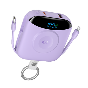 Banco <span class=keywords><strong>de</strong></span> Energía Portátil <span class=keywords><strong>de</strong></span> 22.5W para Viajes, Carga Rápida, Pantalla LED, 10000mAh, Mini Banco <span class=keywords><strong>de</strong></span> Energía con Cable Dual para <span class=keywords><strong>iPhone</strong></span> IWatch1-9 - Product Image 4