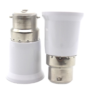 Adaptateur de douille à vis en plastique blanc <span class=keywords><strong>E27</strong></span> à <span class=keywords><strong>B22</strong></span>, <span class=keywords><strong>convertisseur</strong></span> pour lampes à économie d'énergie AC 110-250V - Product Image 3