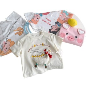 Childrens 100% Cotton Short Sleeve T Shirt Cartoon Print 3D Goose Summer Top For Kids 25 S/S - Product Image 5