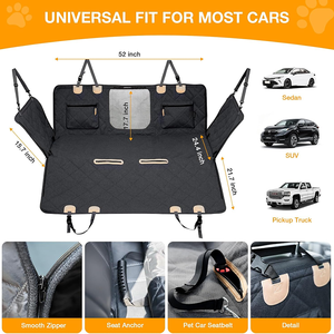 Extenseur de siège arrière pour chiens, housse de siège de <span class=keywords><strong>voiture</strong></span> pliable pour chiens, fond rigide pour siège arrière, hamac pour chiens grand espace - Product Image 2