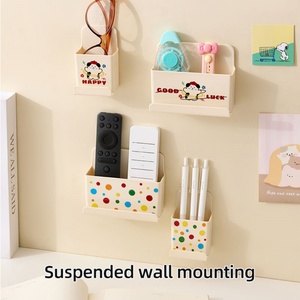 Cartoon <b>Remote</b> <b>Control</b> Mobile Phone <b>Plug</b> Holder Charging Rack Wall Mounted Organizer Storage Box Tea Table Office Organizer - Product Image 5