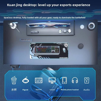 Bureau de jeu en forme de Z en fibre de carbone pour gamer