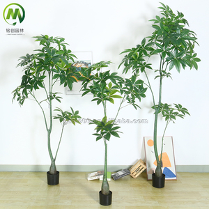 Prix de gros Bonsaï en plastique en pot Pachira Aquatica arbre à billets plante décorative de Noël festif - Product Image 4