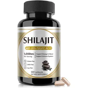 Himalayan Shilajit Extract Powder Capsules Fulvic Acid 500mg Shilajit Capsules